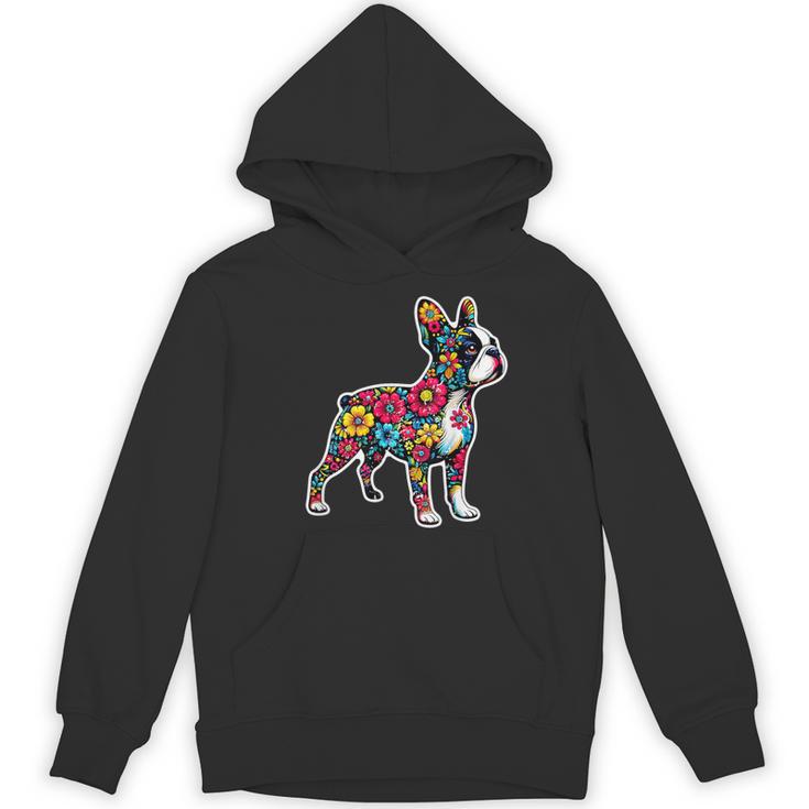 Boston Terrier Floral Vintage Dog Mom Distressed Men Women Kids Women's Hoodie, novelty gifts, funny gifts