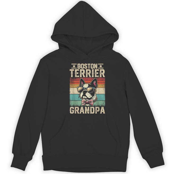 Boston Terrier Grandpa Dog Lover Father's Day Women's Hoodie, novelty gifts, funny gifts