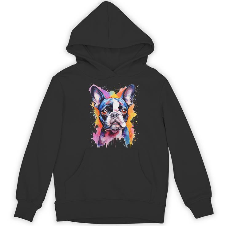 Boston Terrier Lover Pop Art Color Boston Terrier Dog For Men Women Girls Kids Women's Hoodie, novelty gifts, funny gifts
