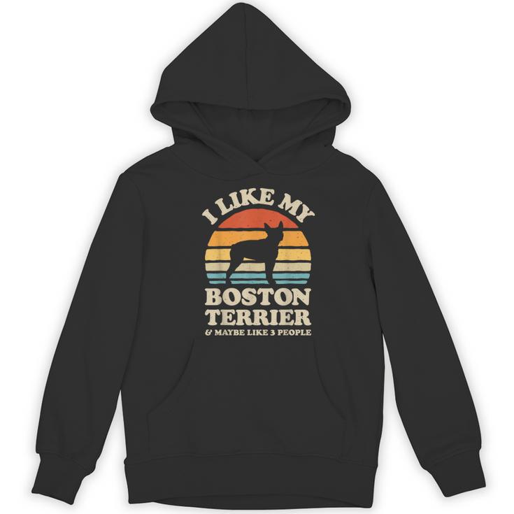I Like My Boston Terrier And Maybe Like 3 People Dog Lover Women's Hoodie, novelty gifts, funny gifts