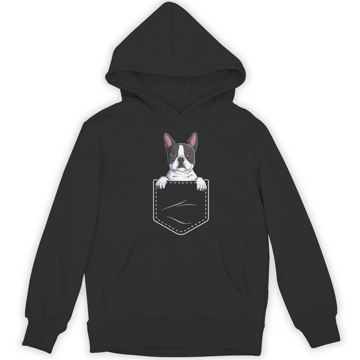Boston Terrier In The Pocket Cute Boston Terrier Dog Lovers For Men Women Girls Kids Women's Hoodie, novelty gifts, funny gifts