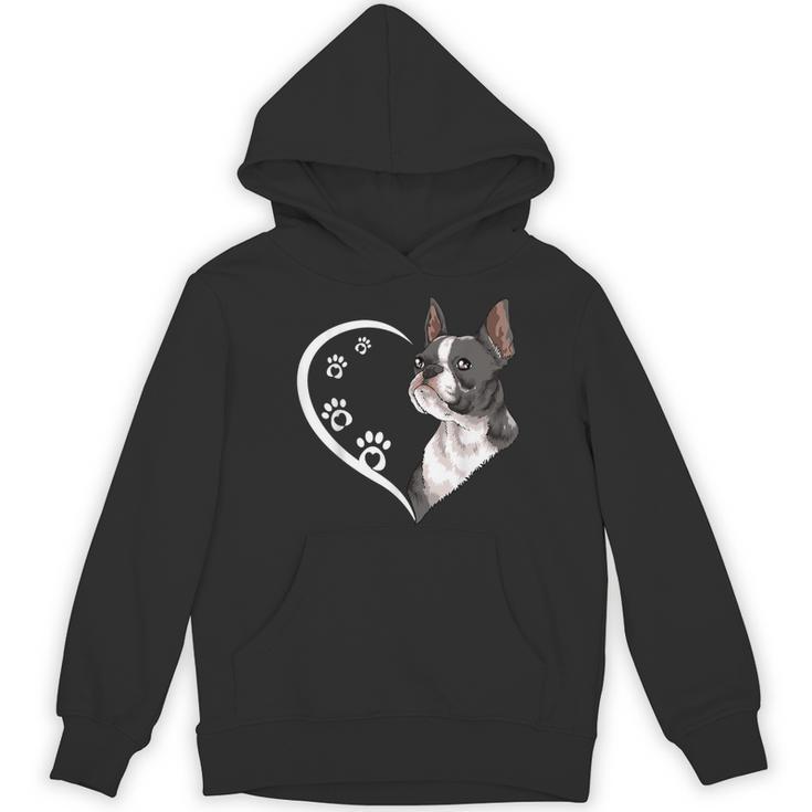 Boston Terrier Shirts For Women Girls Kids Heart Cute Women's Hoodie, novelty gifts, funny gifts