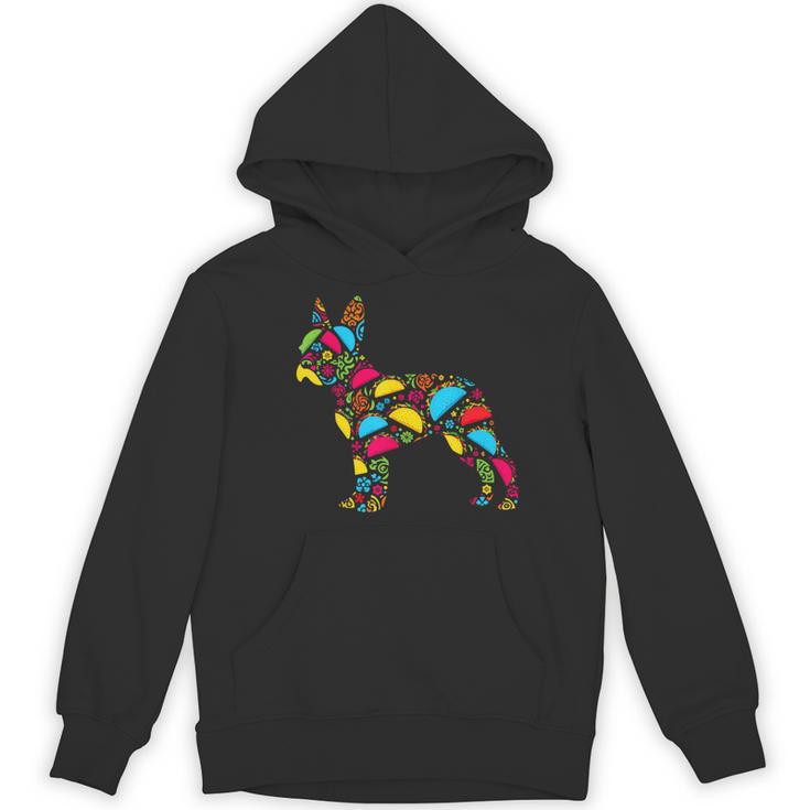 Boston Terrier Tacos Mexican Cinco De Mayo Taco Women's Hoodie, novelty gifts, funny gifts