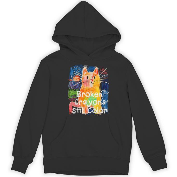 Broken Crayons Still Color Cat Teacher Women's Hoodie, novelty gifts, funny gifts