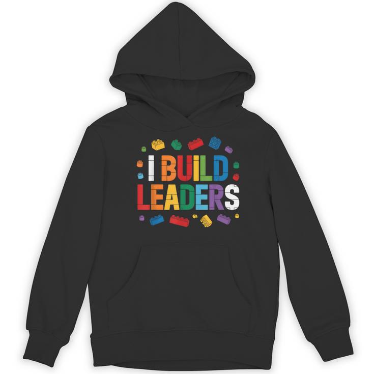 I Build Leaders Bricks Building Blocks Teacher Brick Builder Women's Hoodie, novelty gifts, funny gifts