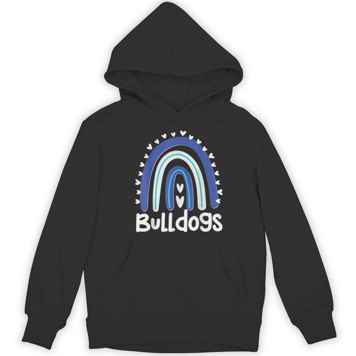 Bulldogs School Mascot Rainbow Teacher Lover Women's Hoodie, novelty gifts, funny gifts Bulldogs School Mascot Rainbow Teacher Lover Women's Hoodie, novelty gifts, funny gifts