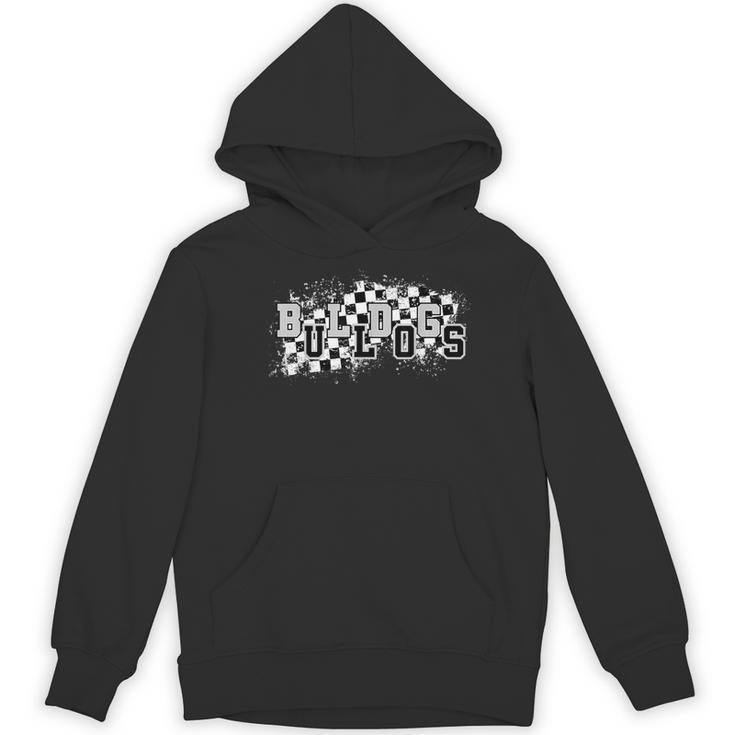 Bulldogs School Spirit Bulldog Pride Checkered Teacher Women's Hoodie, novelty gifts, funny gifts Bulldogs School Spirit Bulldog Pride Checkered Teacher Women's Hoodie, novelty gifts, funny gifts