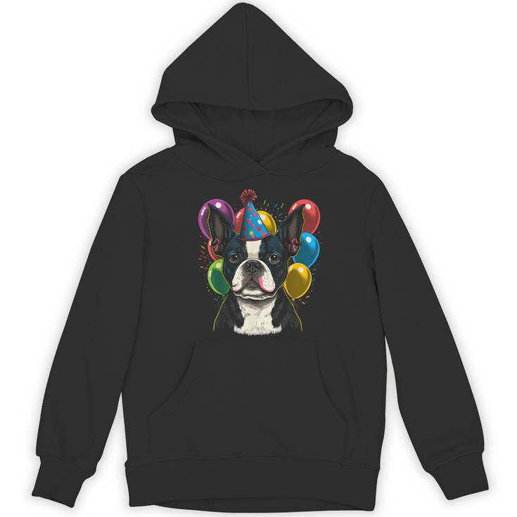Celebration Event Birthday Party Boston Terrier Women's Hoodie, novelty gifts, funny gifts