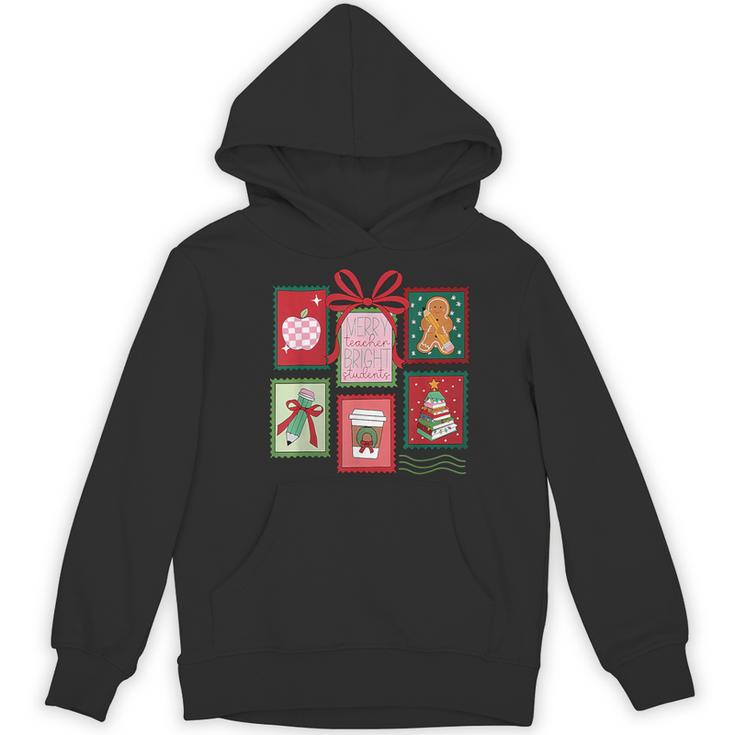 Christmas Teacher Stamps Women's Hoodie, novelty gifts, funny gifts