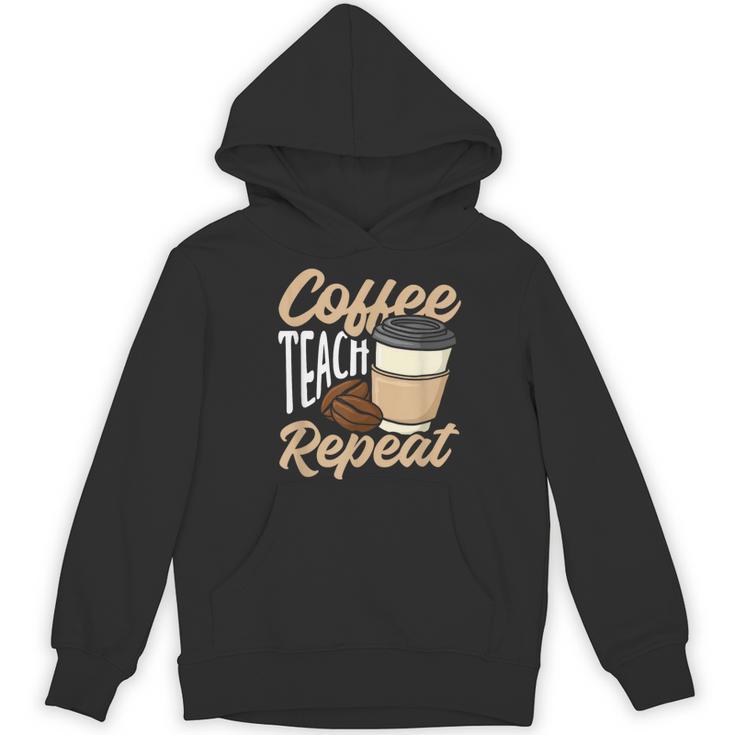 Coffee Teach Repeat Teacher Women's Hoodie, novelty gifts, funny gifts