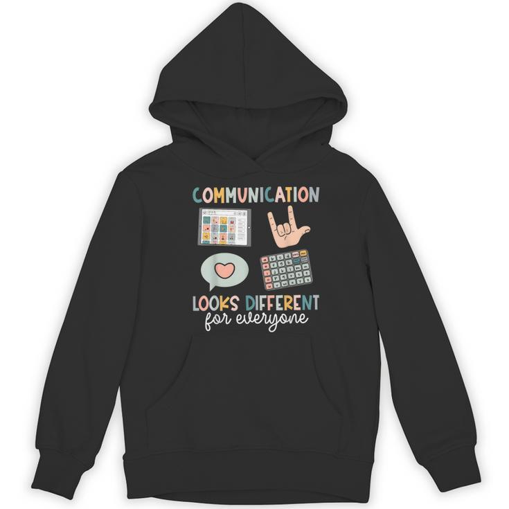 Communication Looks Different For Everyone SPED Teacher ASD Women's Hoodie, novelty gifts, funny gifts
