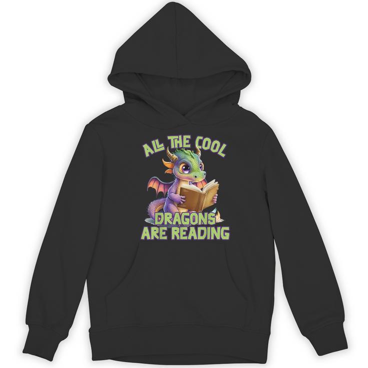 All The Cool Dragons Are Reading Dragon Teacher Women's Hoodie, novelty gifts, funny gifts