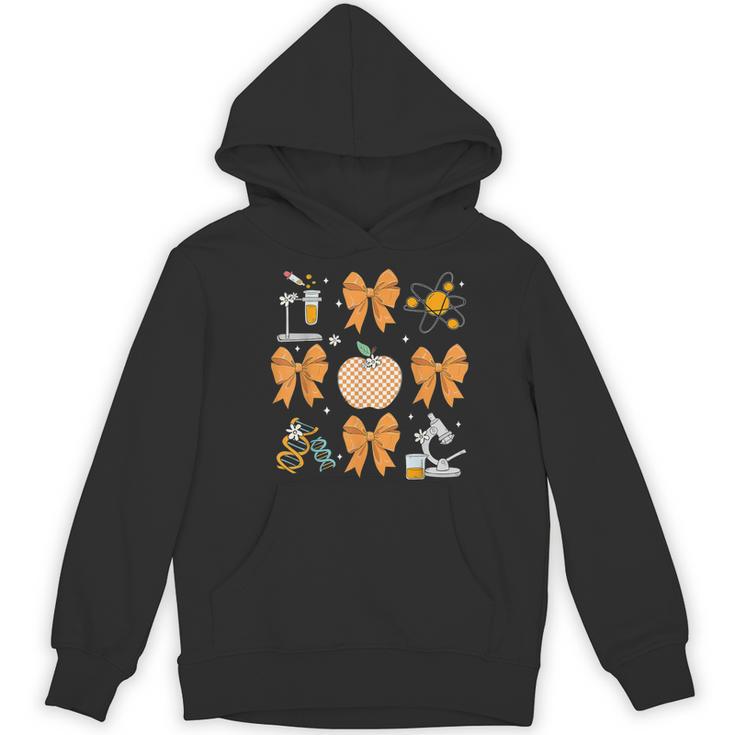 Coquette Bow Fall Science Teacher Stem Teacher Thanksgiving Women's Hoodie, novelty gifts, funny gifts Coquette Bow Fall Science Teacher Stem Teacher Thanksgiving Women's Hoodie, novelty gifts, funny gifts