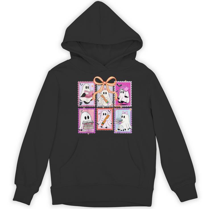 Coquette Bow Spooky Teacher Ghost Halloween Trick Or Teach Women's Hoodie, novelty gifts, funny gifts Coquette Bow Spooky Teacher Ghost Halloween Trick Or Teach Women's Hoodie, novelty gifts, funny gifts