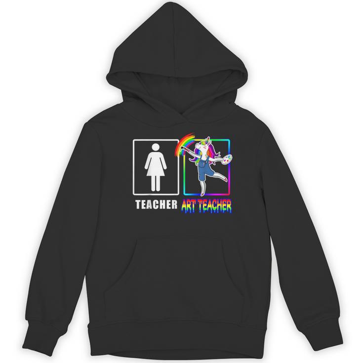 Cute Art Teacher Magical Dabbing Unicorn Artist Women's Hoodie, novelty gifts, funny gifts