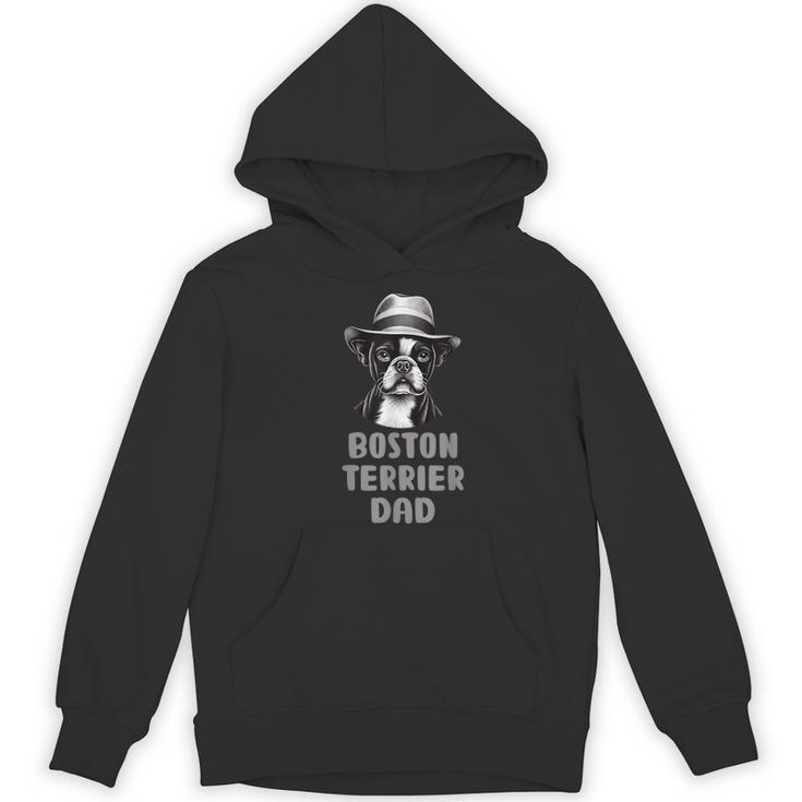 Cute Boston Terrier Dad Dog Lovers Puppy Bostie Owner Women's Hoodie, novelty gifts, funny gifts