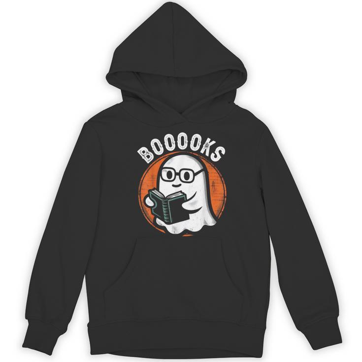 Cute Ghost Book Reading Books Lover Retro Halloween Teacher Women's Hoodie, novelty gifts, funny gifts