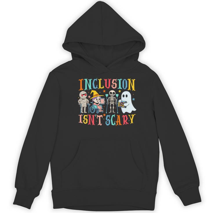 Cute Inclusion Isn't Scary Teacher Skeleton Ghost Halloween Women's Hoodie, novelty gifts, funny gifts Cute Inclusion Isn't Scary Teacher Skeleton Ghost Halloween Women's Hoodie, novelty gifts, funny gifts