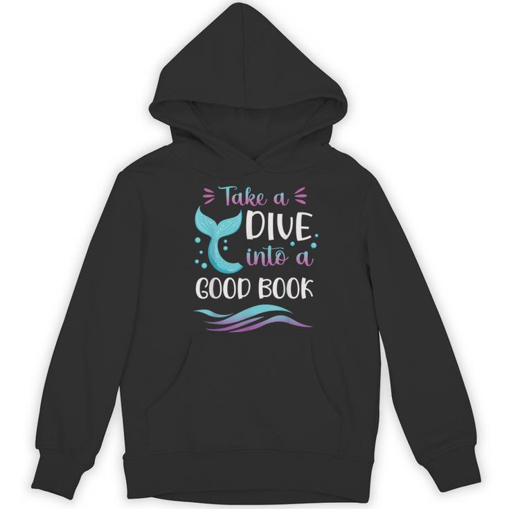 Cute Mermaid Librarian Teacher Dive Into A Good Book Reading Women's Hoodie, novelty gifts, funny gifts Cute Mermaid Librarian Teacher Dive Into A Good Book Reading Women's Hoodie, novelty gifts, funny gifts