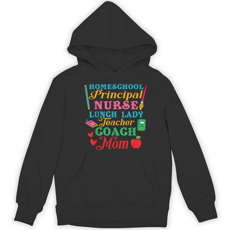 Cute Principal Nurse Lunch Lady Teacher Coach Homeschool Mom Women's Hoodie, novelty gifts, funny gifts