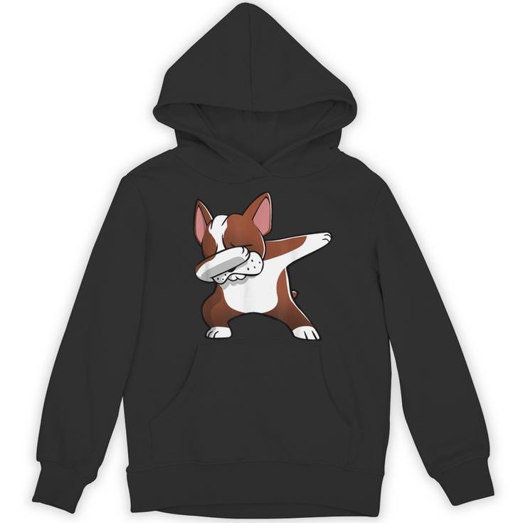 Dabbing Red Boston Terrier Dab Dance Dog Men Women Kids Women's Hoodie, novelty gifts, funny gifts