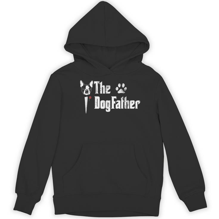 The Dogfather Boston Terrier Dog Dad Father's Day Women's Hoodie, novelty gifts, funny gifts