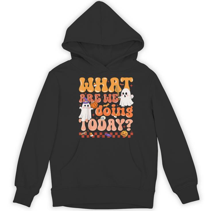 What Are We Doing Today Halloween PE Spooky Teacher Women's Hoodie, novelty gifts, funny gifts