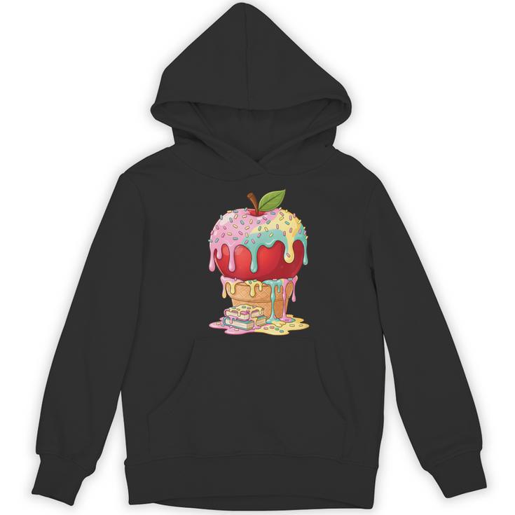 Dripping Apple Ice Cream Cone Cute Teacher Appreciation Women's Hoodie, novelty gifts, funny gifts