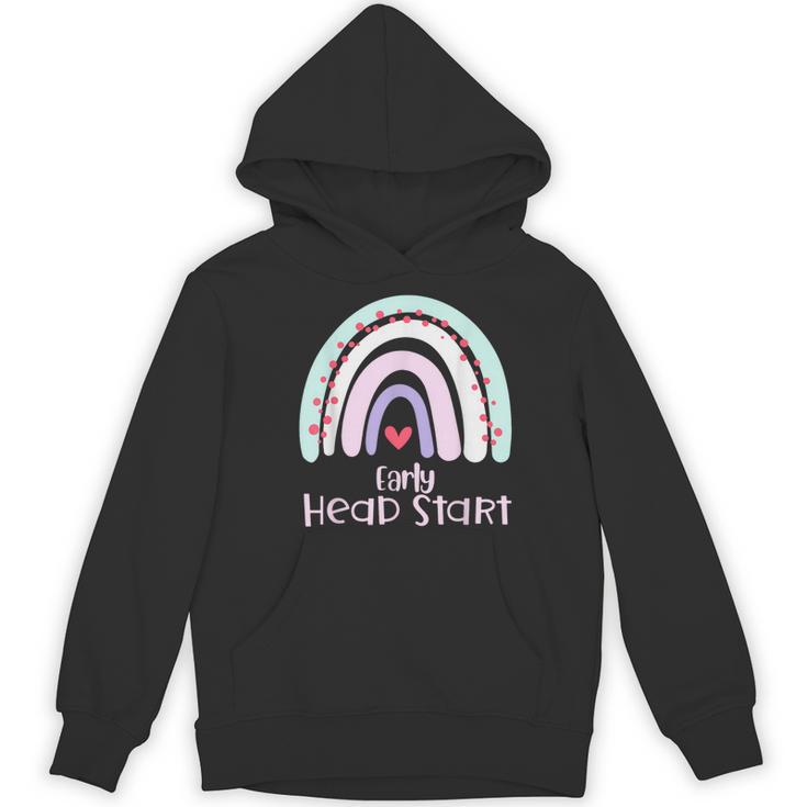 Early Headstart Cute Retro Rainbow Teachers Women's Hoodie, novelty gifts, funny gifts