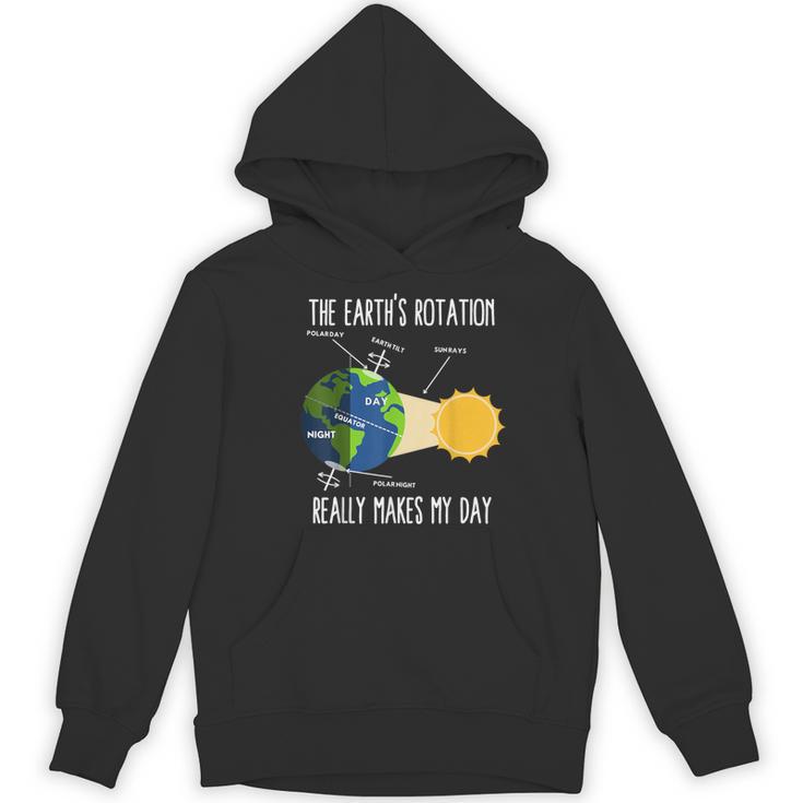 Earth Rotation Earth Day Science Teacher Kids Women Women's Hoodie, novelty gifts, funny gifts