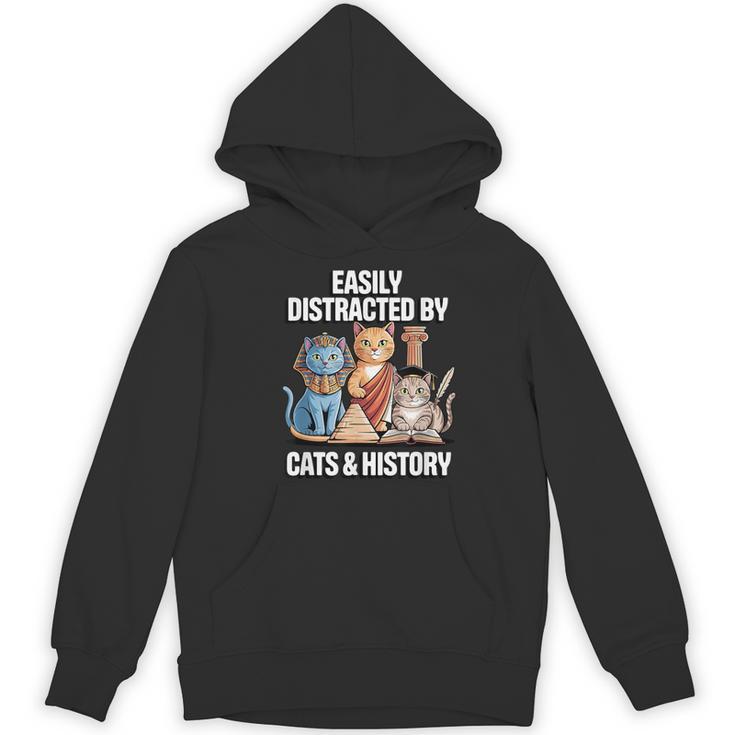 Easily Distracted By Cats & History Teacher Women Men Women's Hoodie, novelty gifts, funny gifts Easily Distracted By Cats & History Teacher Women Men Women's Hoodie, novelty gifts, funny gifts