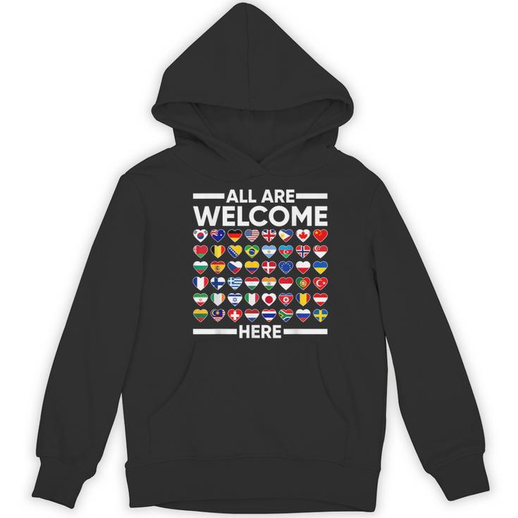 ESL Teacher All Are Welcome Here For Worlds Virtual Teachers Women's Hoodie, novelty gifts, funny gifts