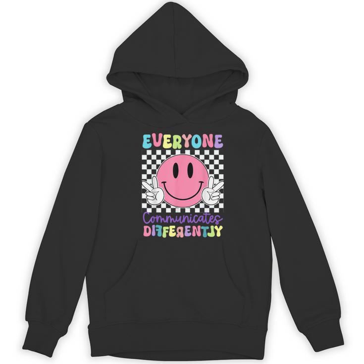 Everyone Communicates Differently Autism Awareness Teacher Women's Hoodie, novelty gifts, funny gifts Everyone Communicates Differently Autism Awareness Teacher Women's Hoodie, novelty gifts, funny gifts