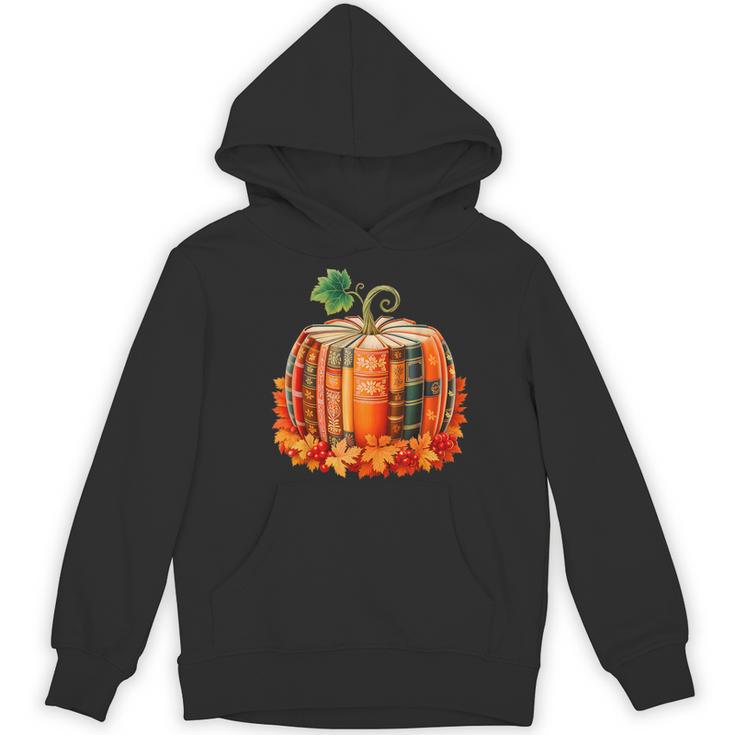Fall Book Autumn Reading Teacher Halloween Pumpkin Season Women's Hoodie, novelty gifts, funny gifts