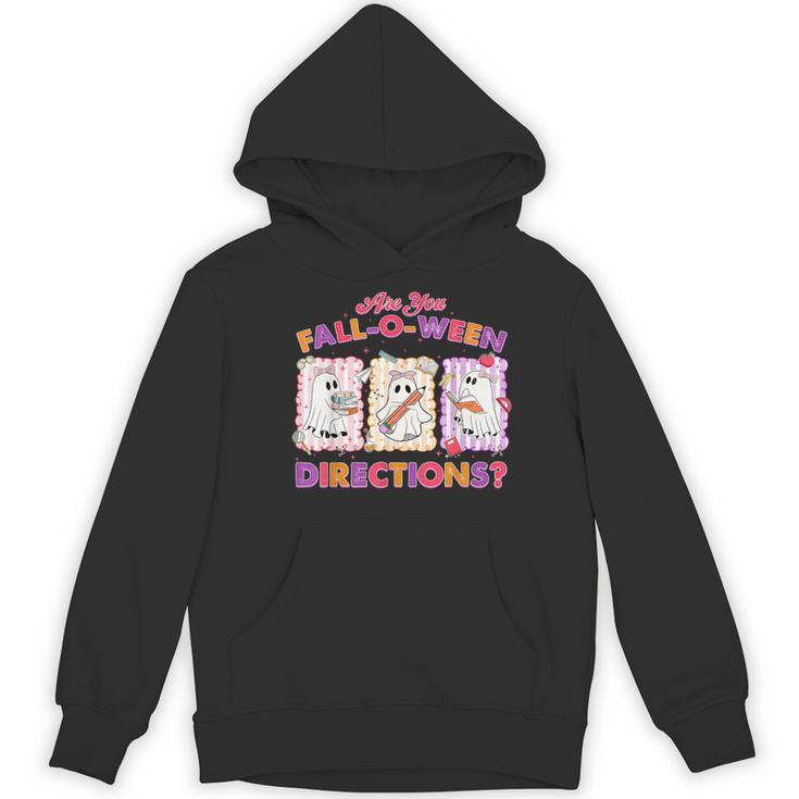 Are You Fall-O-Ween Directions Halloween Teacher Ghost Women's Hoodie, novelty gifts, funny gifts