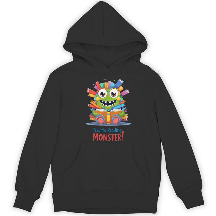 Feed The Reading Monster Halloween Teacher Women's Hoodie, novelty gifts, funny gifts