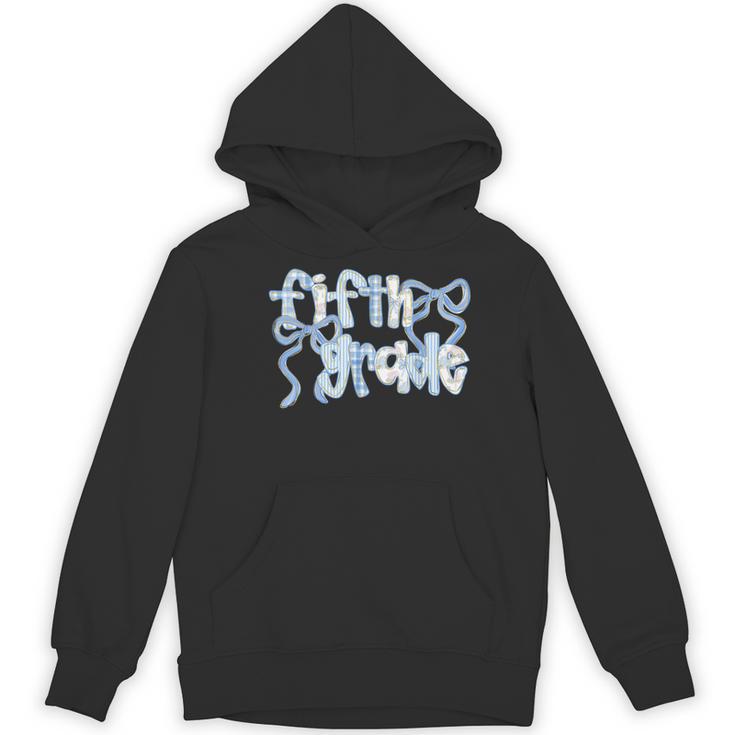 Fifth Grade Team Coquette Bow 5th Grade Teacher Girl Kid Women's Hoodie, novelty gifts, funny gifts