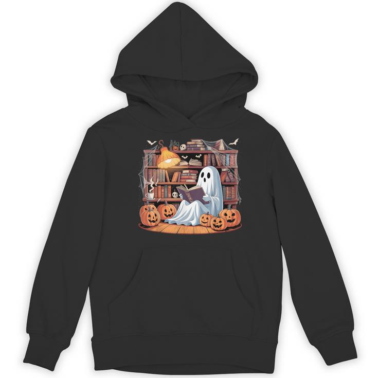 Ghost Book Reading Halloween Books Lover Teacher Women's Hoodie, novelty gifts, funny gifts