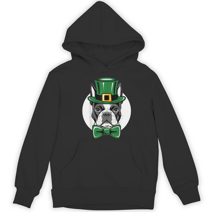 Green Boston Terrier Shamrock St Patricks Day Boston Terrier Women's Hoodie, novelty gifts, funny gifts