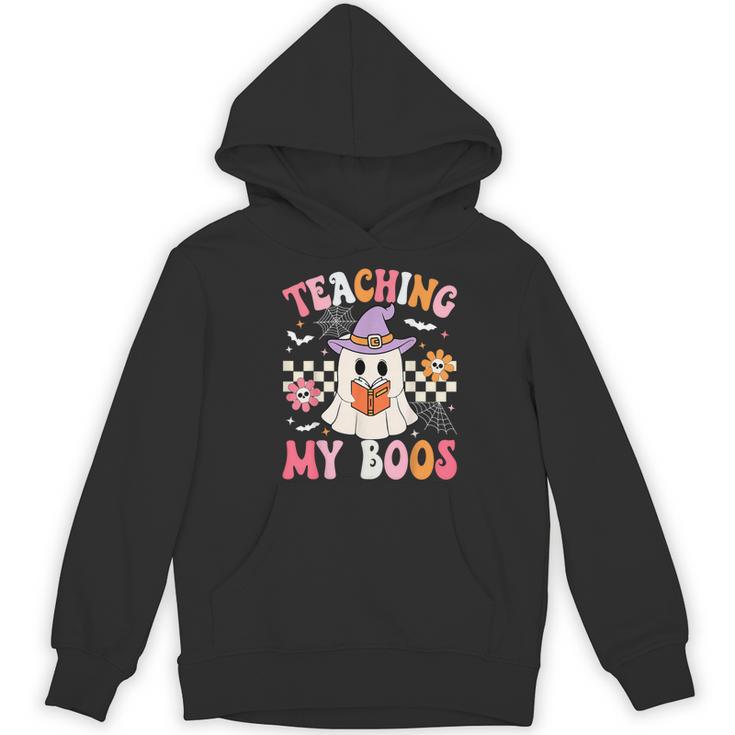 Groovy Teaching My Boos Teacher Ghost Halloween Teacher Women's Hoodie, novelty gifts, funny gifts Groovy Teaching My Boos Teacher Ghost Halloween Teacher Women's Hoodie, novelty gifts, funny gifts