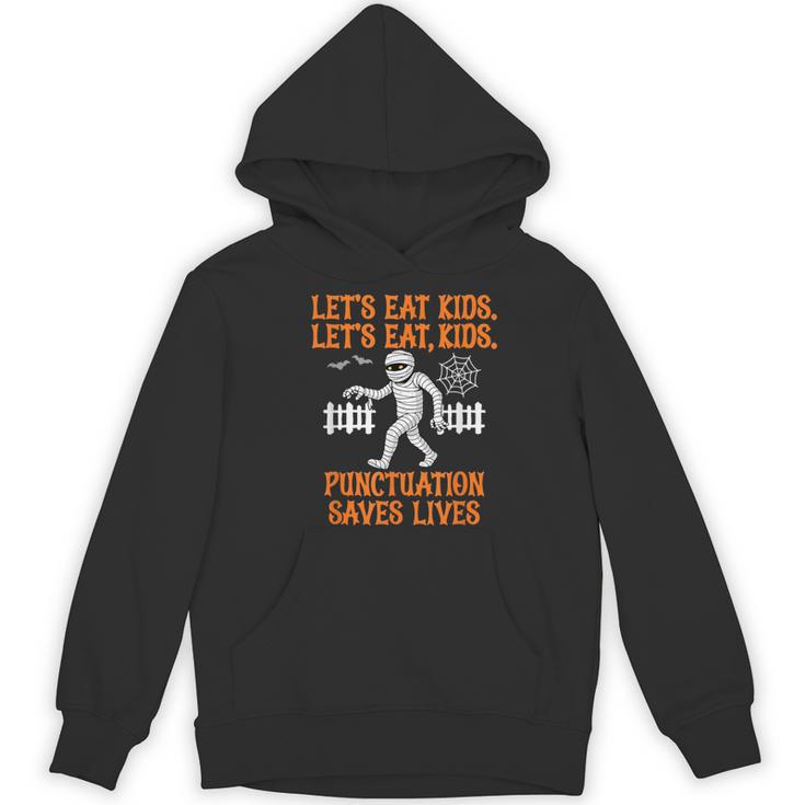 Halloween Lets Eat Kids Punctuation Teacher Women's Hoodie, novelty gifts, funny gifts Halloween Lets Eat Kids Punctuation Teacher Women's Hoodie, novelty gifts, funny gifts