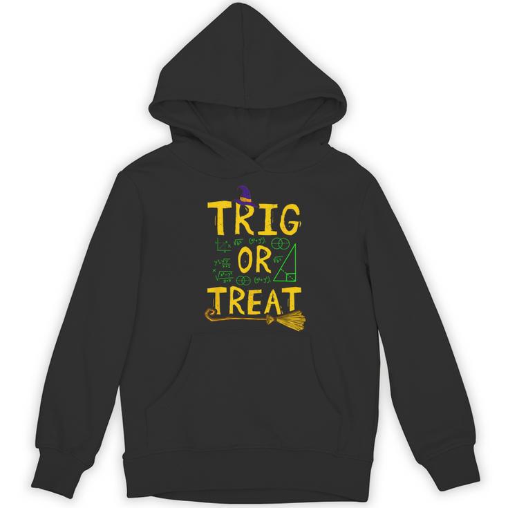 Halloween Math Teacher Trig Or Treat Student School College Women's Hoodie, novelty gifts, funny gifts