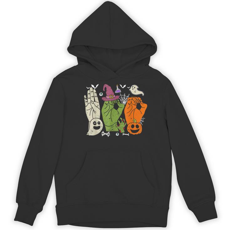 Halloween SPED Teacher Boo In ASL Boo Hands Sign Language Women's Hoodie, novelty gifts, funny gifts Halloween SPED Teacher Boo In ASL Boo Hands Sign Language Women's Hoodie, novelty gifts, funny gifts