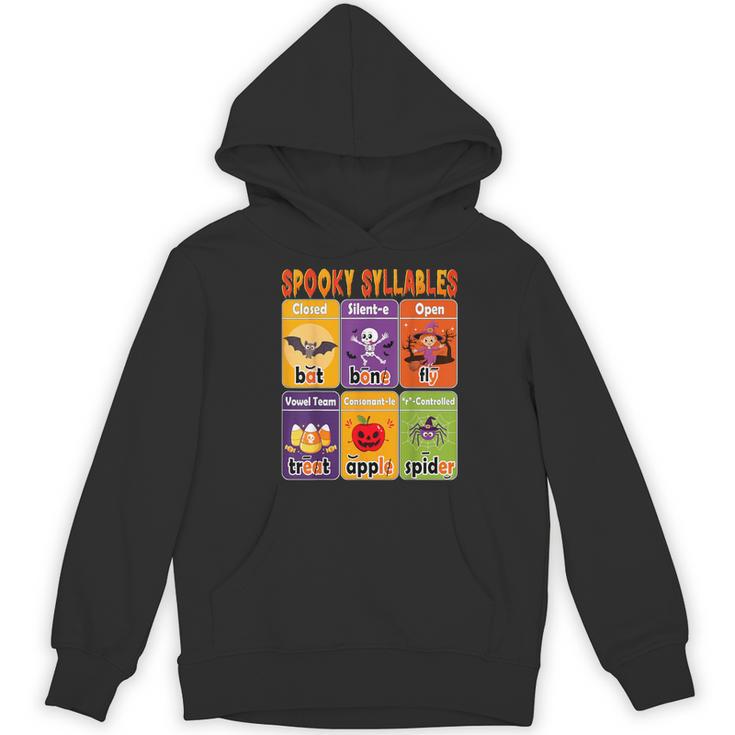 Halloween Spooky Syllable Types Teacher Educational Women's Hoodie, novelty gifts, funny gifts