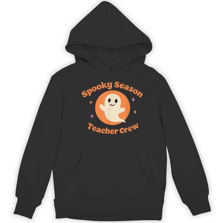 Halloween Teacher Crew Spooky Season Retro Ghost Women's Hoodie, novelty gifts, funny gifts