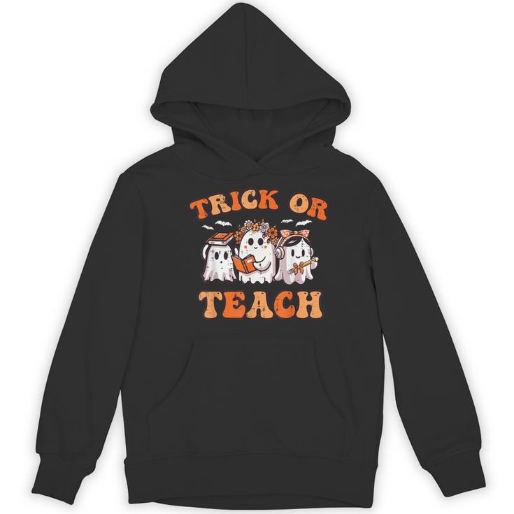 Halloween Teacher Ghosts Trick Or Teach Retro Costume Women Women's Hoodie, novelty gifts, funny gifts