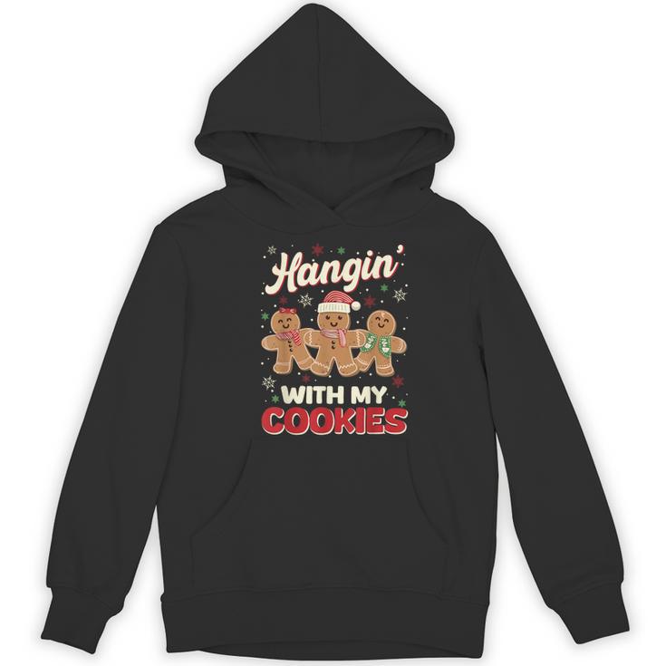 Hangin With My Cookies Gingerbread Man Xmas Teacher Women's Hoodie, novelty gifts, funny gifts