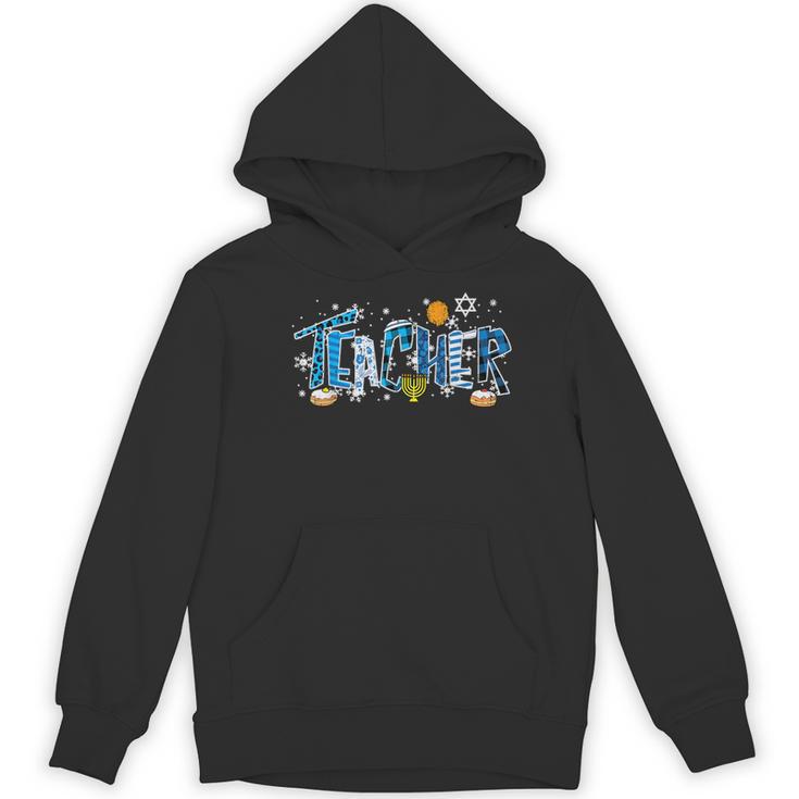 Hanukkah Leopard Plaid Teacher Chanukah Jewish Women Men Women's Hoodie, novelty gifts, funny gifts