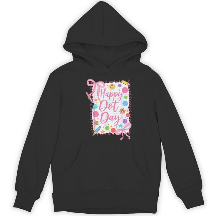 Happy Dot Day Bow Coquette For Teacher Girls Women's Hoodie, novelty gifts, funny gifts Happy Dot Day Bow Coquette For Teacher Girls Women's Hoodie, novelty gifts, funny gifts