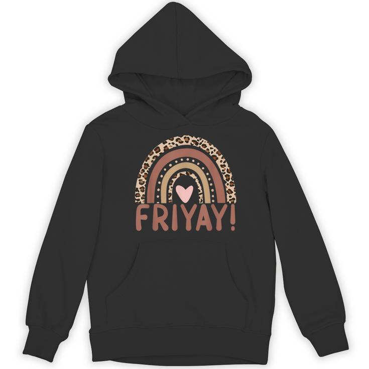 Happy Fri-Yay Friday Lovers Fun Teacher Leopard Rainbow Men Women Girls Kids Women's Hoodie, novelty gifts, funny gifts Happy Fri-Yay Friday Lovers Fun Teacher Leopard Rainbow Men Women Girls Kids Women's Hoodie, novelty gifts, funny gifts